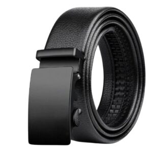 Men's PU Leather Belt Automatic Grip Buckle Work Business High Quality Belt