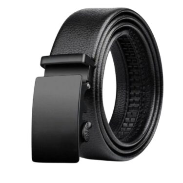 Men's PU Leather Belt Automatic Grip Buckle Work Business High Quality Belt