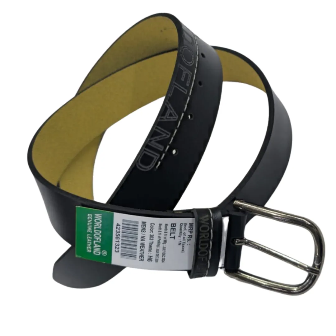 Wordlofland S3R-25 Men's PU Leather 40mm Pin Buckle Belt