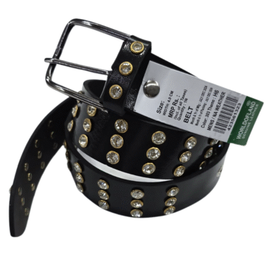 Wordlofland Ston Textured PU Leather 40mm Belt - Free Size