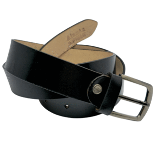 AFFA  40mm Buff Ajanta Genuine Leather BLack Belt