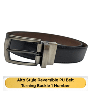 Alto Reversible Turning Buckle  PU Belt  With Stitching 35mm