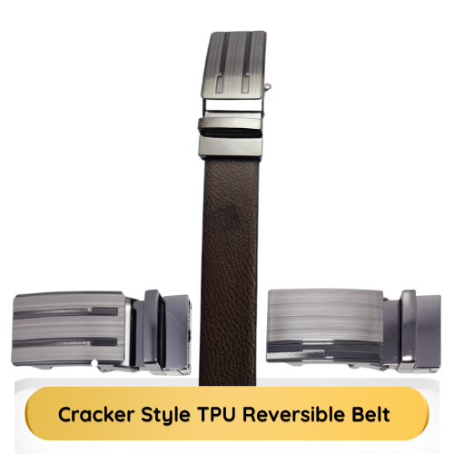 Cracker Style TPU Reversible Belt 35mm Turning Autolock Buckle